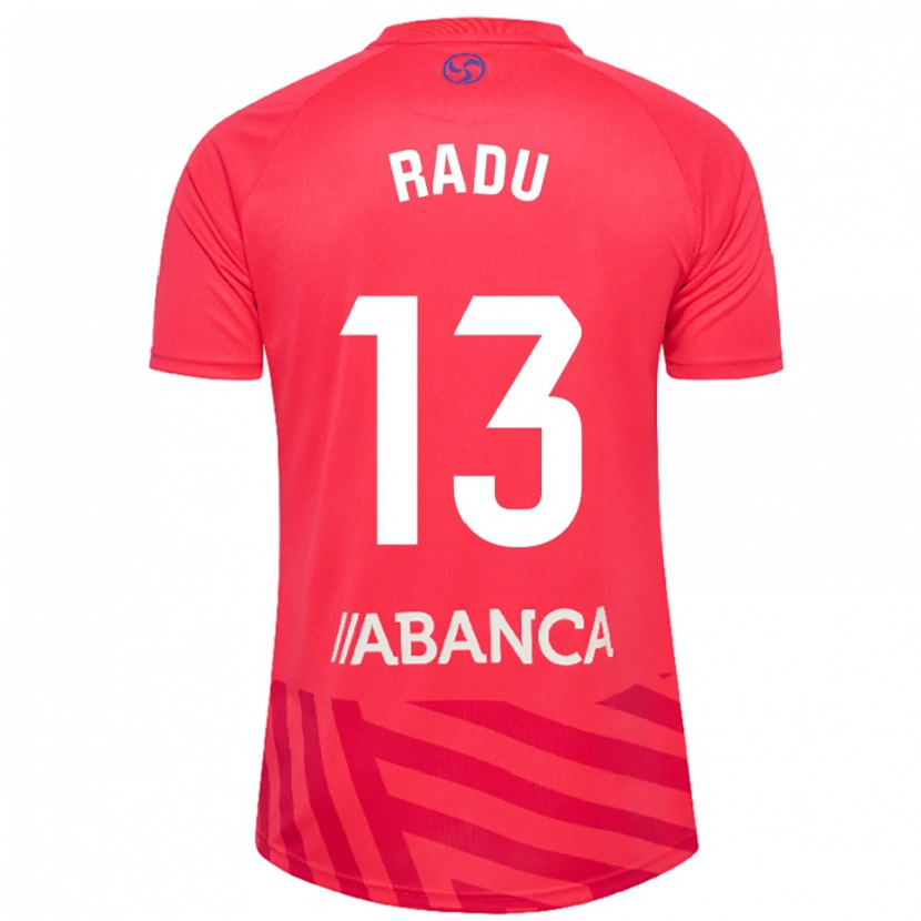 Danxen Niño Camiseta Ionuț Radu #13 Rojo Blanco Portero Equipación 2025/26 La Camisa
