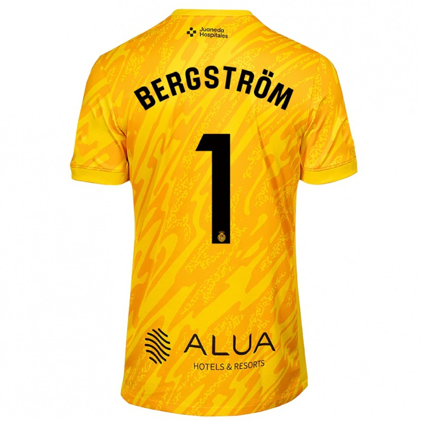 Danxen Niño Camiseta Lucas Bergström #1 Naranja Negro Portero Equipación 2025/26 La Camisa