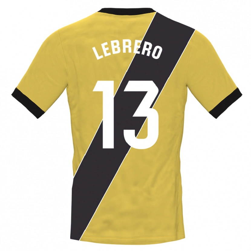 Danxen Niño Camiseta Lucia Lebrero Rodríguez #13 Amarillo Negro Portero Equipación 2025/26 La Camisa
