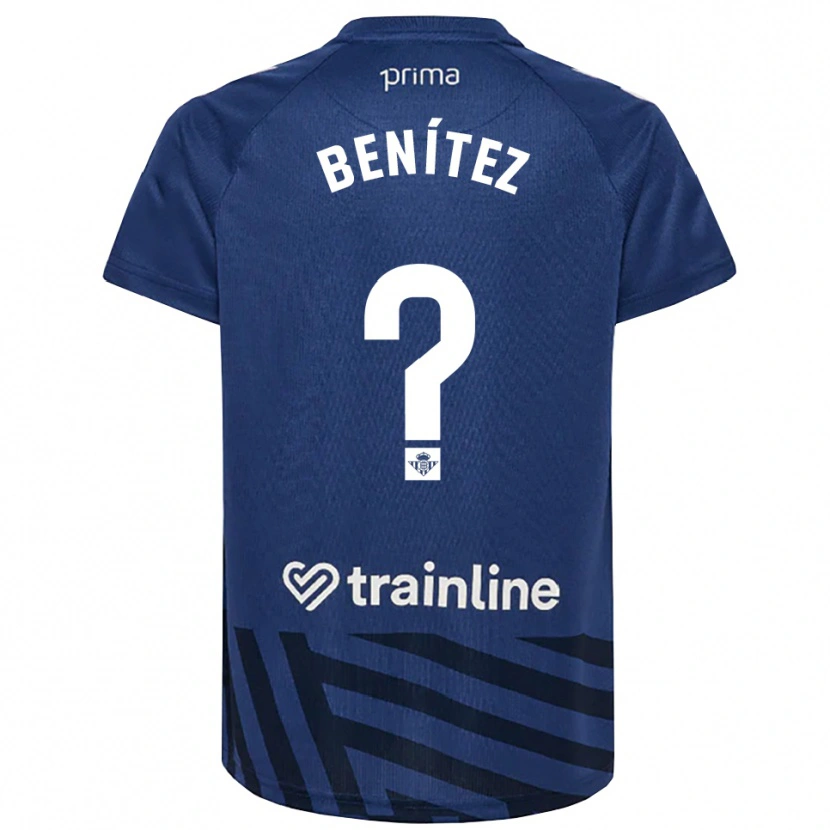 Danxen Niño Camiseta David Benítez #0 Azul Real Blanco Portero Equipación 2025/26 La Camisa