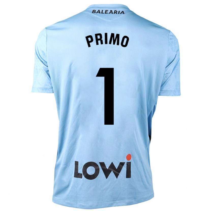 Danxen Niño Camiseta Álex Primo #1 Azul Claro Negro Portero Equipación 2025/26 La Camisa