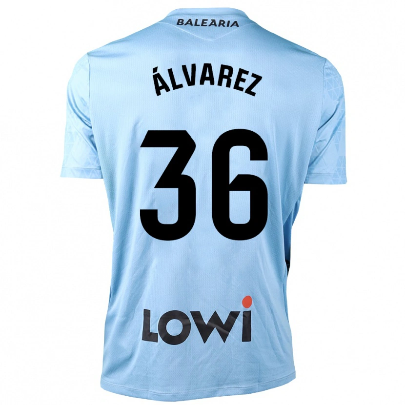 Danxen Niño Camiseta Anna Álvarez #36 Azul Claro Negro Portero Equipación 2025/26 La Camisa
