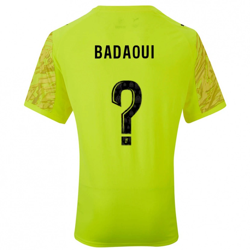 Danxen Niño Camiseta Yassine Badaoui #0 Verde Fluorescente Negro Portero Equipación 2025/26 La Camisa