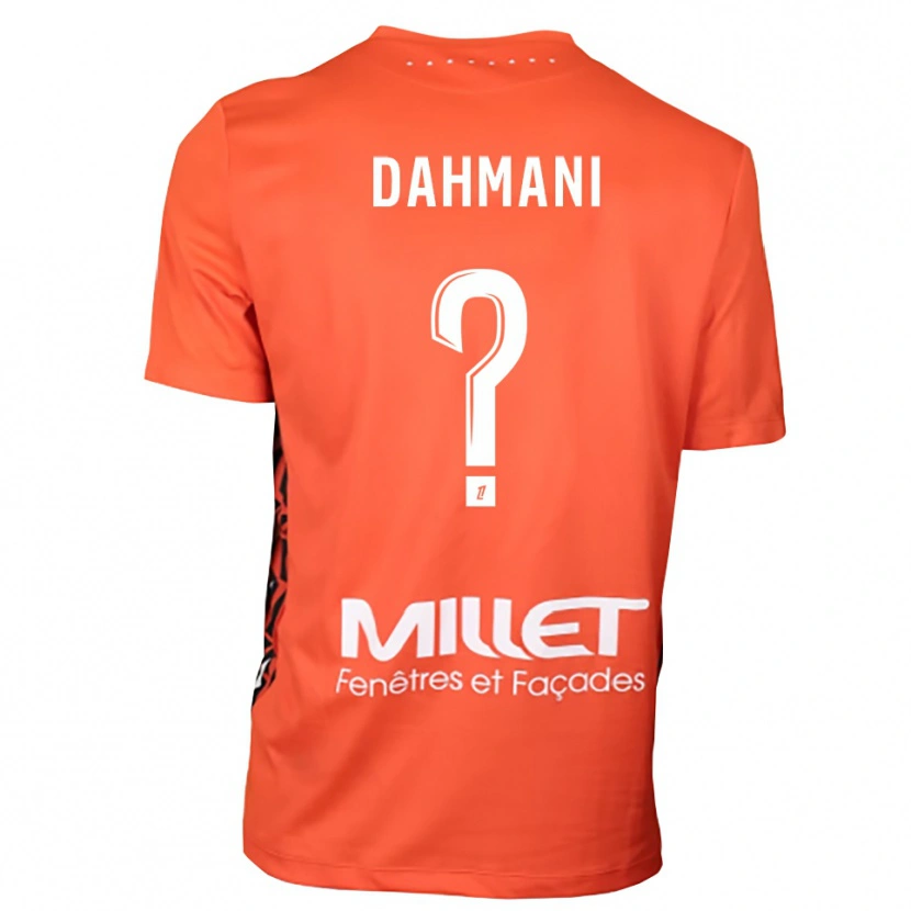 Danxen Niño Camiseta Waël Dahmani #0 Naranja Blanco Portero Equipación 2025/26 La Camisa