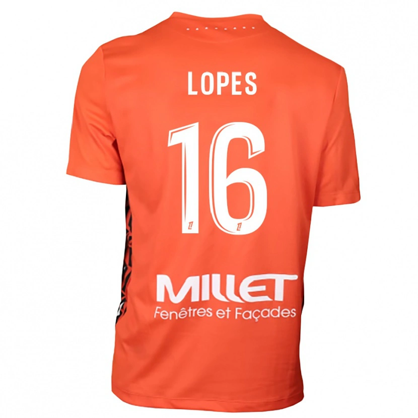 Danxen Niño Camiseta Anthony Lopes #16 Naranja Blanco Portero Equipación 2025/26 La Camisa