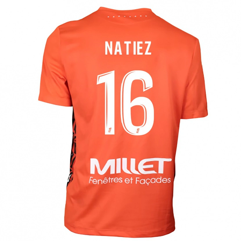 Danxen Niño Camiseta Stanislas Natiez #16 Naranja Blanco Portero Equipación 2025/26 La Camisa