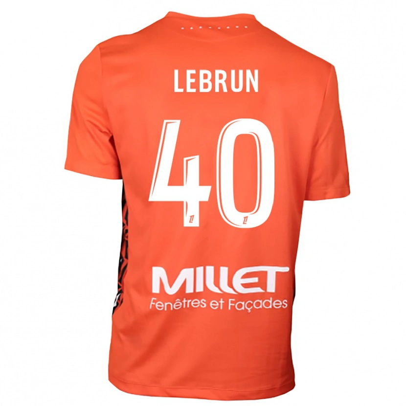 Danxen Niño Camiseta Lisa Lebrun #40 Naranja Blanco Portero Equipación 2025/26 La Camisa