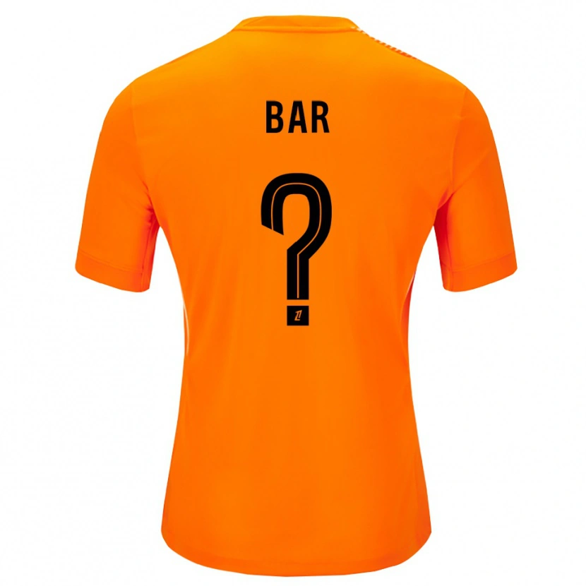 Danxen Niño Camiseta Arthur Bar #0 Naranja Negro Portero Equipación 2025/26 La Camisa