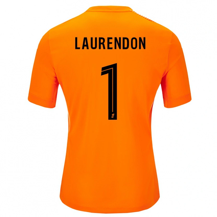 Danxen Niño Camiseta Bilal Laurendon #1 Naranja Negro Portero Equipación 2025/26 La Camisa