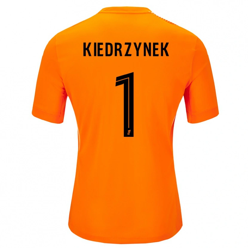 Danxen Niño Camiseta Katarzyna Kiedrzynek #1 Naranja Negro Portero Equipación 2025/26 La Camisa
