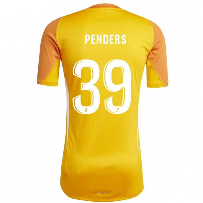 Danxen Niño Camiseta Mike Penders #39 Naranja Blanco Portero Equipación 2025/26 La Camisa