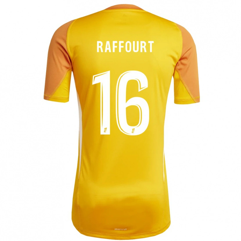 Danxen Niño Camiseta Timéo Raffourt #16 Naranja Blanco Portero Equipación 2025/26 La Camisa