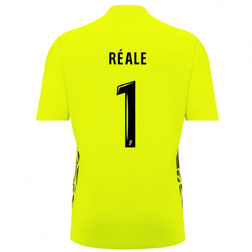 Danxen Niño Camiseta Pierre Réale #1 Verde Fluorescente Portero Equipación 2025/26 La Camisa