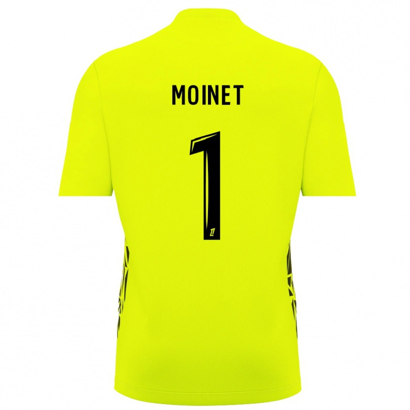 Danxen Niño Camiseta Victor Moinet #1 Verde Fluorescente Portero Equipación 2025/26 La Camisa