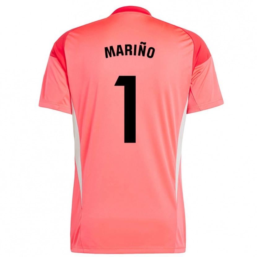 Danxen Niño Camiseta Diego Mariño #1 Rojo Naranja Portero Equipación 2025/26 La Camisa