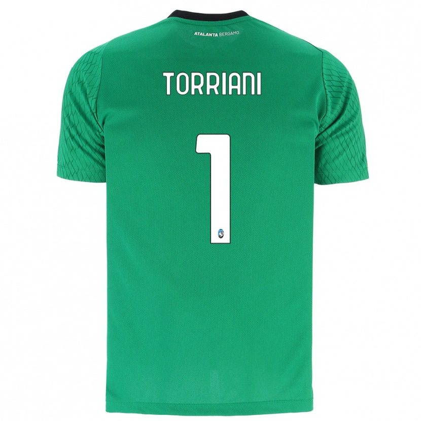 Danxen Niño Camiseta Andrea Torriani #1 Verde Esmeralda Portero Equipación 2025/26 La Camisa