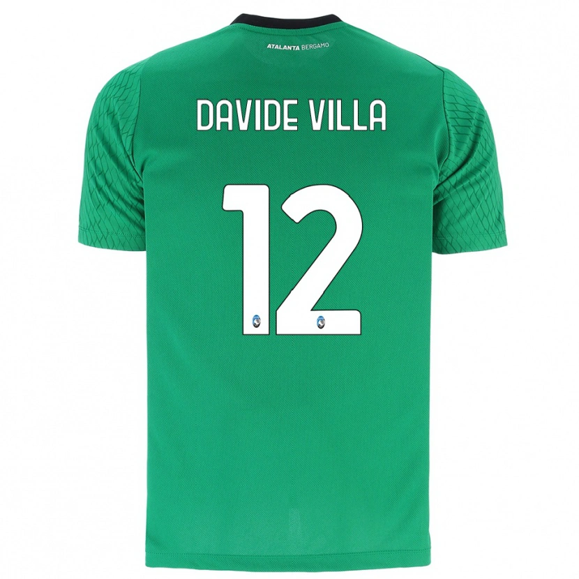 Danxen Niño Camiseta Matteo Davide Villa #12 Verde Esmeralda Portero Equipación 2025/26 La Camisa