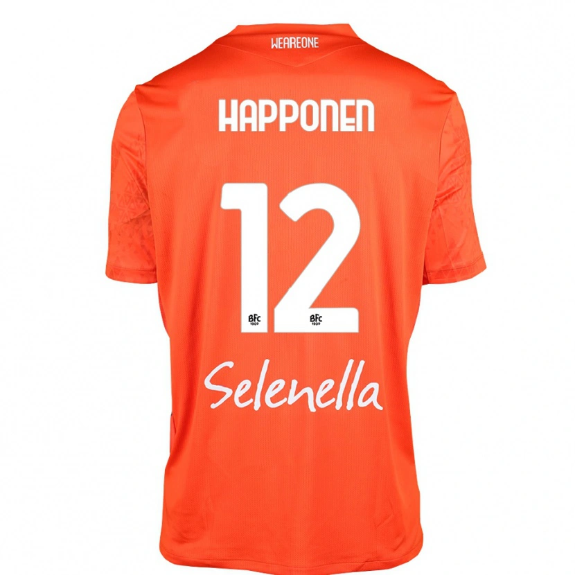 Danxen Niño Camiseta Ukko Happonen #12 Naranja Negro Blanco Portero Equipación 2025/26 La Camisa