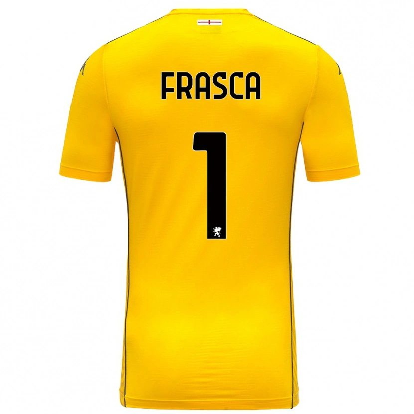 Danxen Niño Camiseta Andrea Frasca #1 Amarillo Oscuro Negro Portero Equipación 2025/26 La Camisa