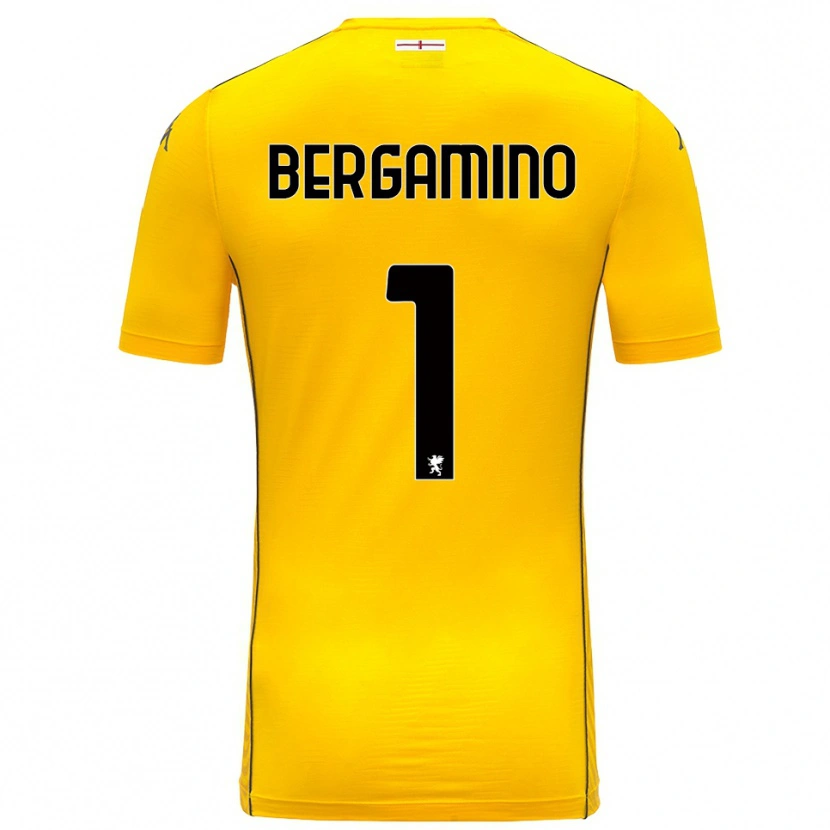 Danxen Niño Camiseta Giovanni Bergamino #1 Amarillo Oscuro Negro Portero Equipación 2025/26 La Camisa