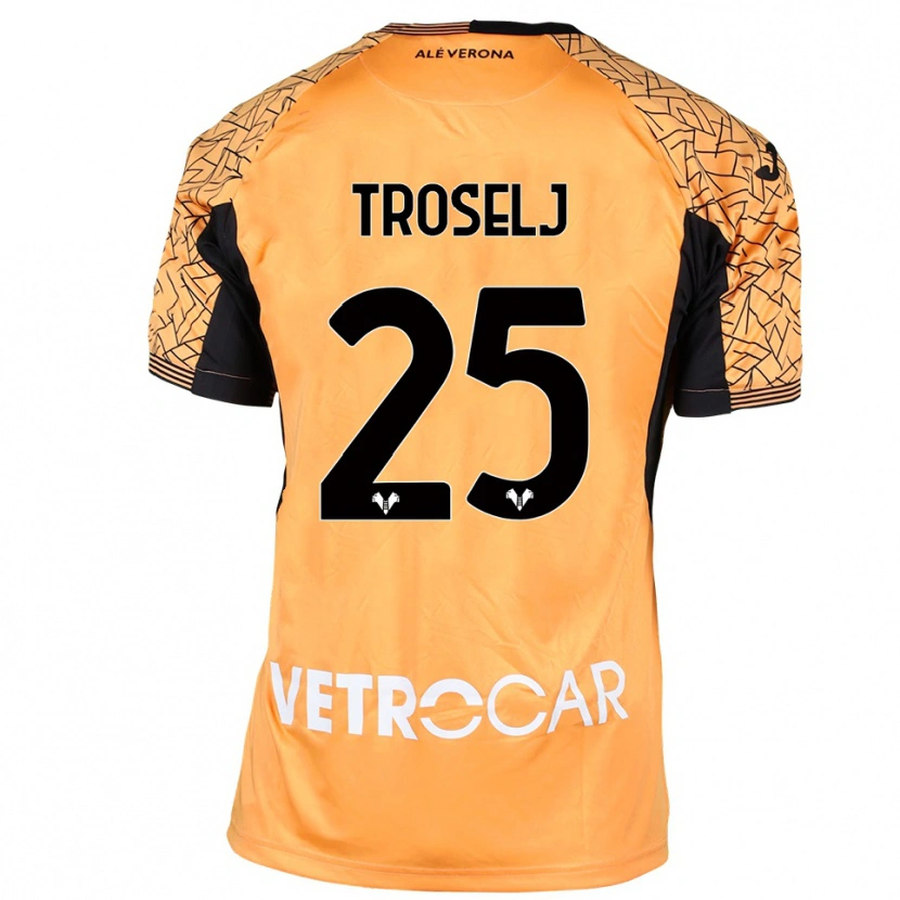 Danxen Niño Camiseta Ethan Troselj #25 Naranja Negro Blanco Portero Equipación 2025/26 La Camisa