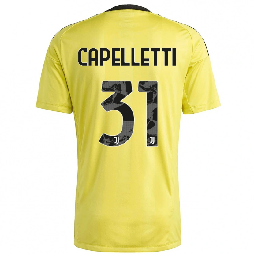Danxen Niño Camiseta Alessia Capelletti #31 Blanco Amarillo Portero Equipación 2025/26 La Camisa