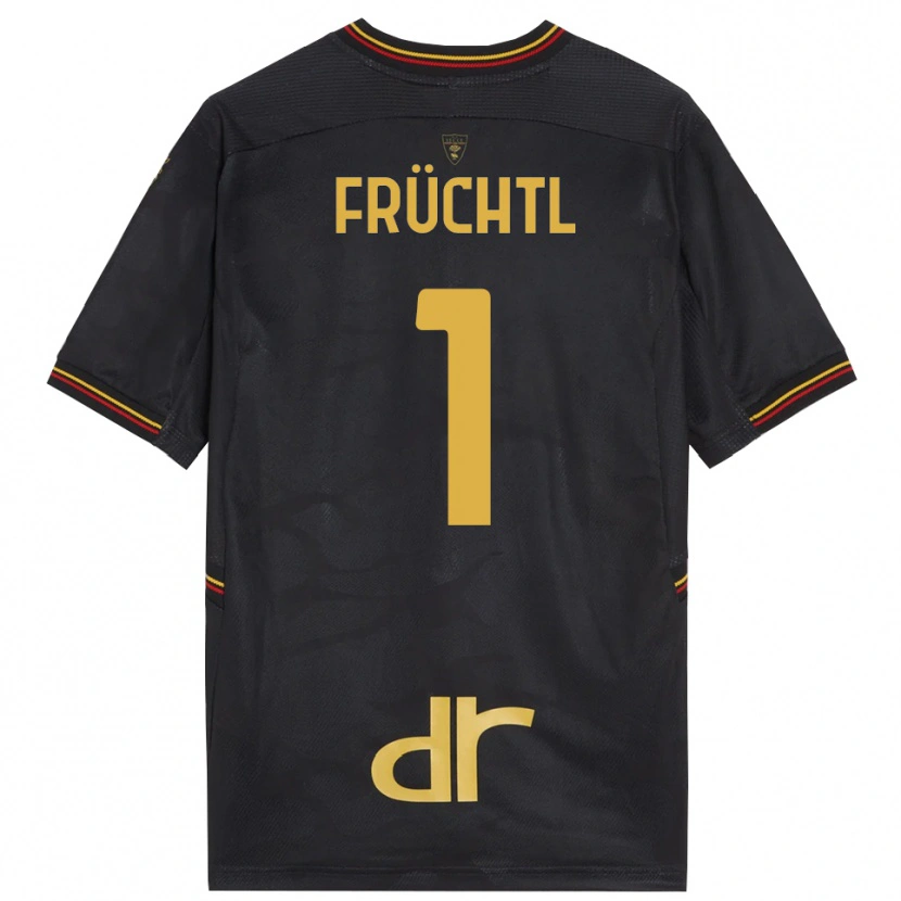 Danxen Niño Camiseta Christian Früchtl #1 Negro Marrón Portero Equipación 2025/26 La Camisa