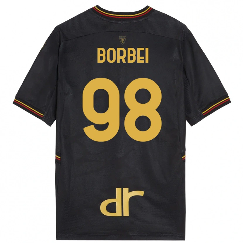 Danxen Niño Camiseta Alexandru Borbei #98 Negro Marrón Portero Equipación 2025/26 La Camisa