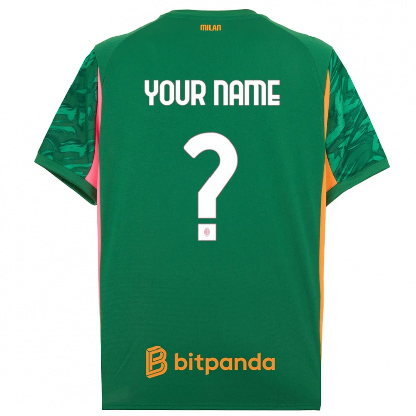 Danxen Niño Camiseta AC Milan Verde Naranja Rosa Portero Equipación 2025/26 La Camisa