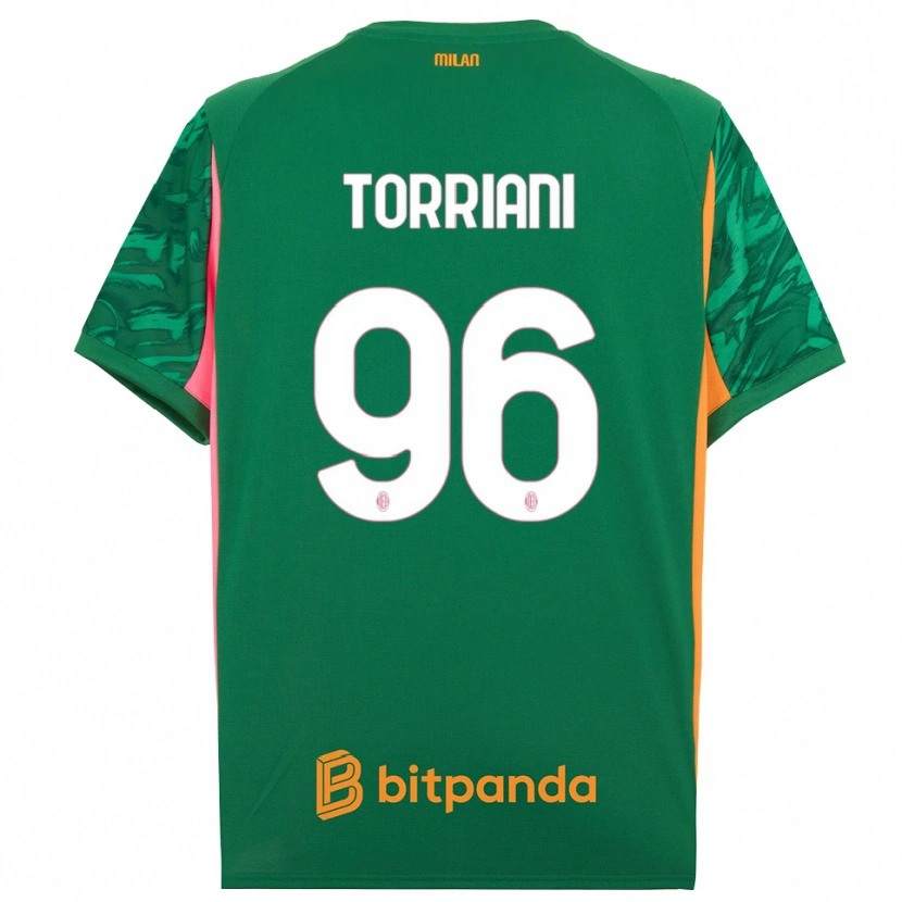 Danxen Niño Camiseta Lorenzo Torriani #96 Verde Naranja Rosa Portero Equipación 2025/26 La Camisa