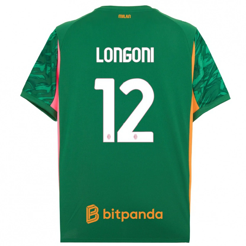 Danxen Niño Camiseta Alessandro Longoni #12 Verde Naranja Rosa Portero Equipación 2025/26 La Camisa