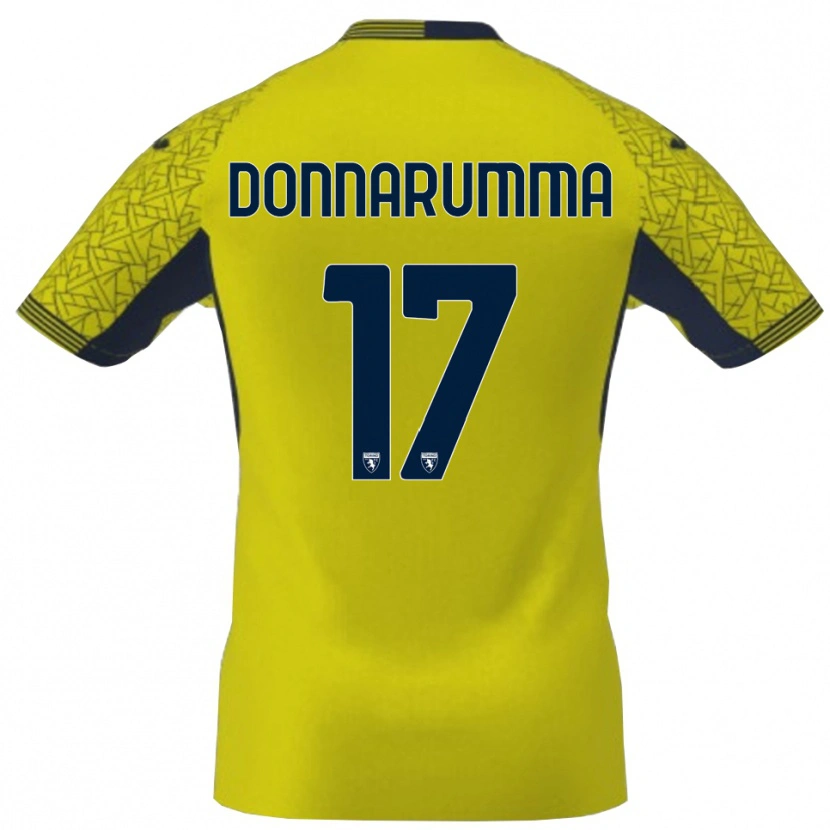 Danxen Niño Camiseta Antonio Donnarumma #17 Amarillo Negro Portero Equipación 2025/26 La Camisa