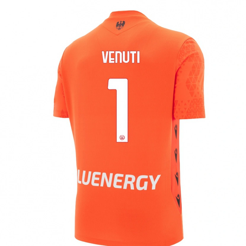 Danxen Niño Camiseta Gioele Venuti #1 Naranja Rojo Negro Portero Equipación 2025/26 La Camisa