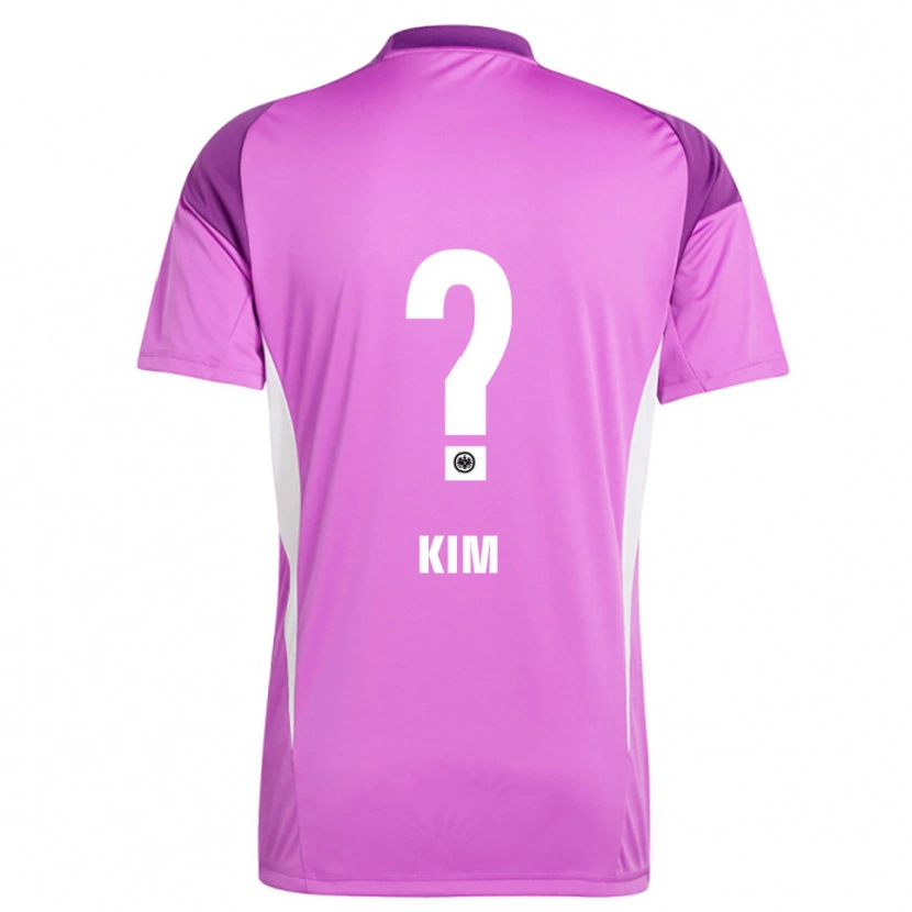 Danxen Niño Camiseta Junhyung Kim #0 Lila Blanco Portero Equipación 2025/26 La Camisa