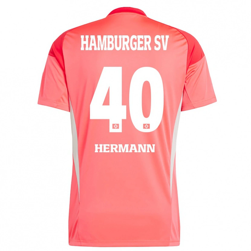 Danxen Niño Camiseta Hannes Hermann #40 Naranja Rojo Portero Equipación 2025/26 La Camisa
