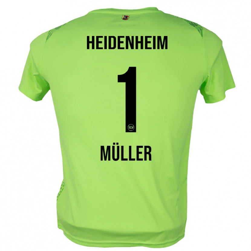 Danxen Niño Camiseta Kevin Müller #1 Verde Pálido Portero Equipación 2025/26 La Camisa