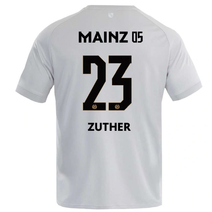 Danxen Niño Camiseta Pit Zuther #23 Gris Azul Claro Portero Equipación 2025/26 La Camisa