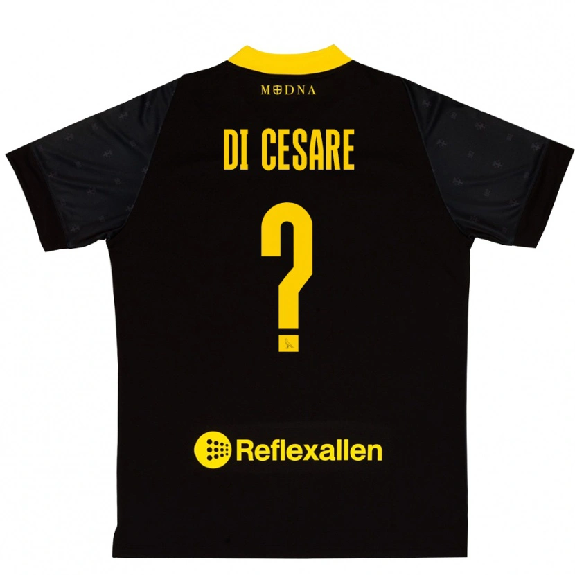Danxen Niño Camiseta Gabriele Di Cesare #0 Amarillo Negro Portero Equipación 2025/26 La Camisa