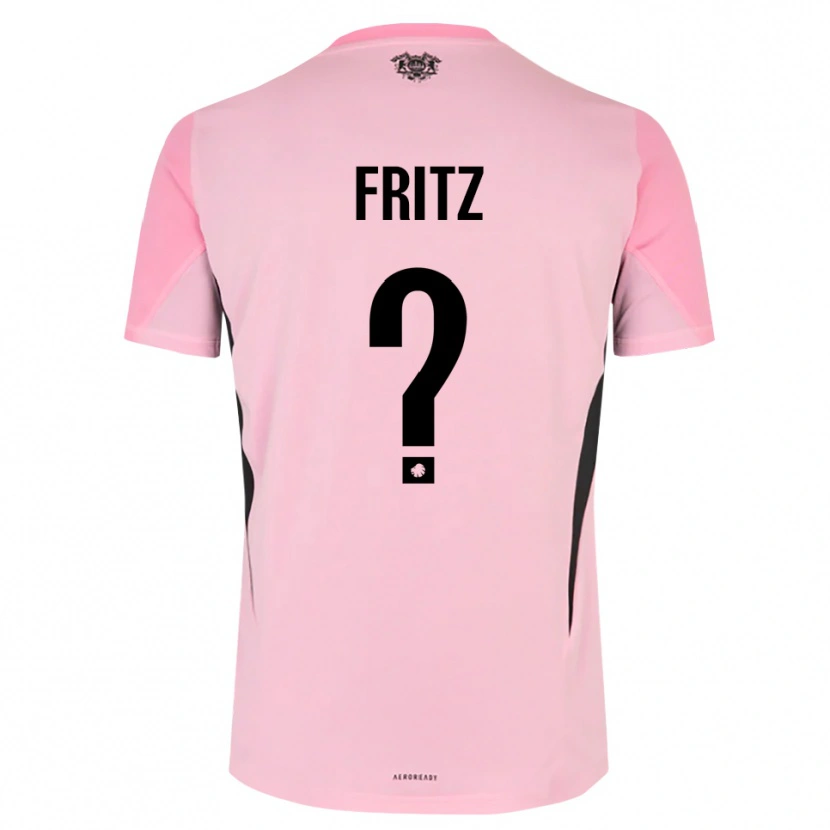 Danxen Niño Camiseta Gustav Fritz #0 Negro Rosa Portero Equipación 2025/26 La Camisa