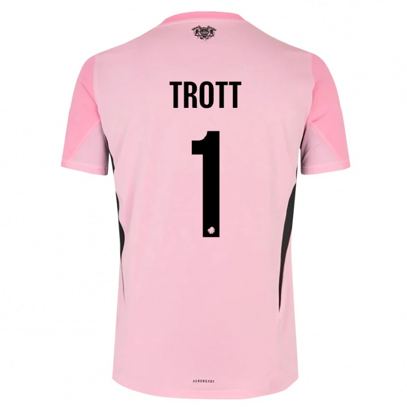 Danxen Niño Camiseta Nathan Trott #1 Negro Rosa Portero Equipación 2025/26 La Camisa