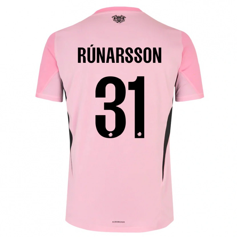 Danxen Niño Camiseta Rúnar Alex Rúnarsson #31 Negro Rosa Portero Equipación 2025/26 La Camisa