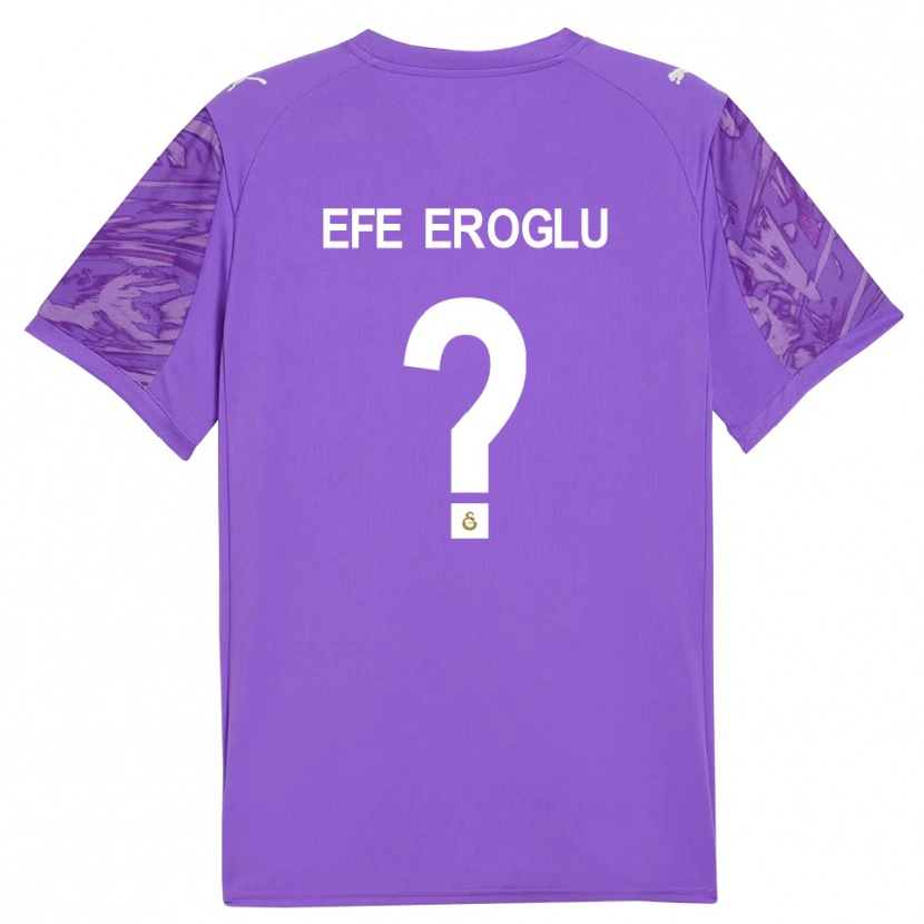 Danxen Niño Camiseta Cem Efe Eroğlu #0 Blanco Morado Portero Equipación 2025/26 La Camisa