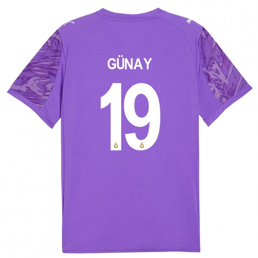 Danxen Niño Camiseta Günay Güvenç #19 Blanco Morado Portero Equipación 2025/26 La Camisa