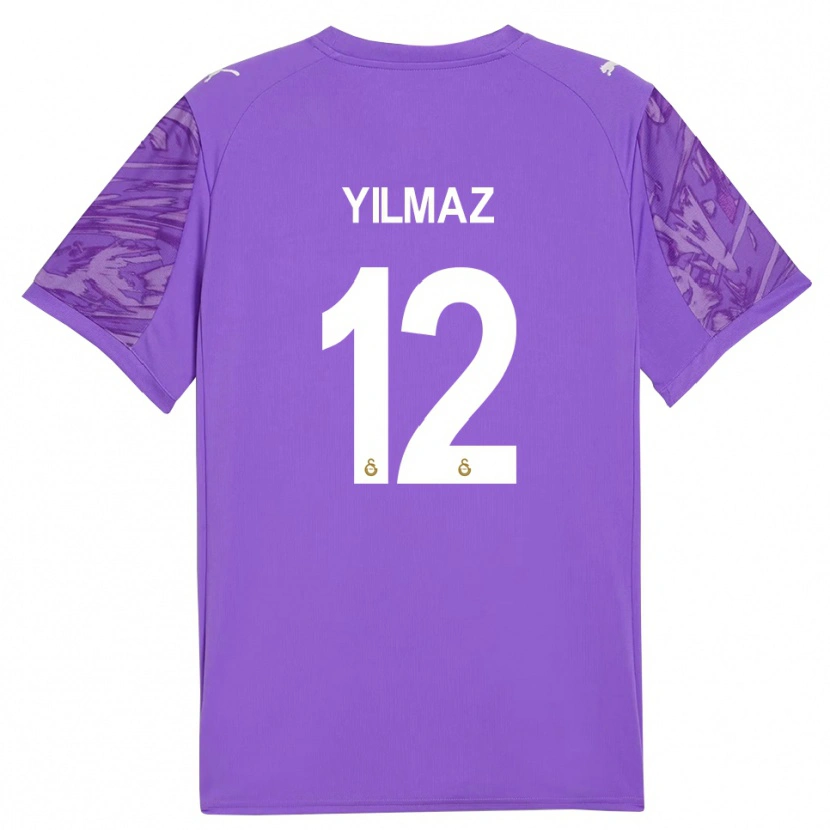 Danxen Niño Camiseta Arda Yılmaz #12 Blanco Morado Portero Equipación 2025/26 La Camisa