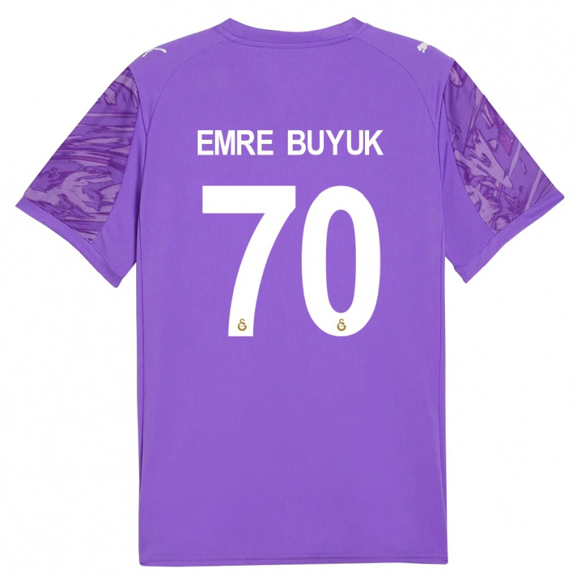 Danxen Niño Camiseta Enes Emre Büyük #70 Blanco Morado Portero Equipación 2025/26 La Camisa