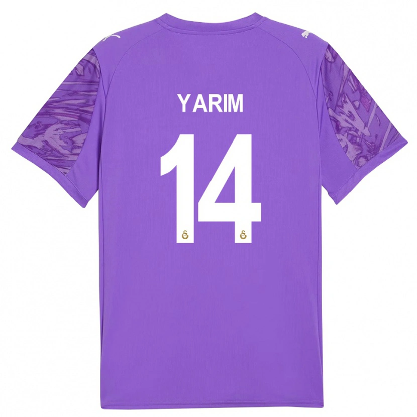Danxen Niño Camiseta Esra Yarım #14 Blanco Morado Portero Equipación 2025/26 La Camisa