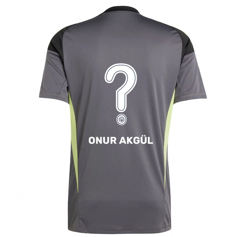 Danxen Niño Camiseta Rüzgar Onur Akgül #0 Gris Tenue Negro Portero Equipación 2025/26 La Camisa