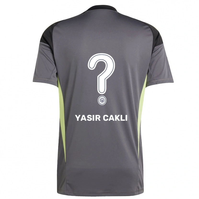 Danxen Niño Camiseta Ali Yasir Caklı #0 Gris Tenue Negro Portero Equipación 2025/26 La Camisa