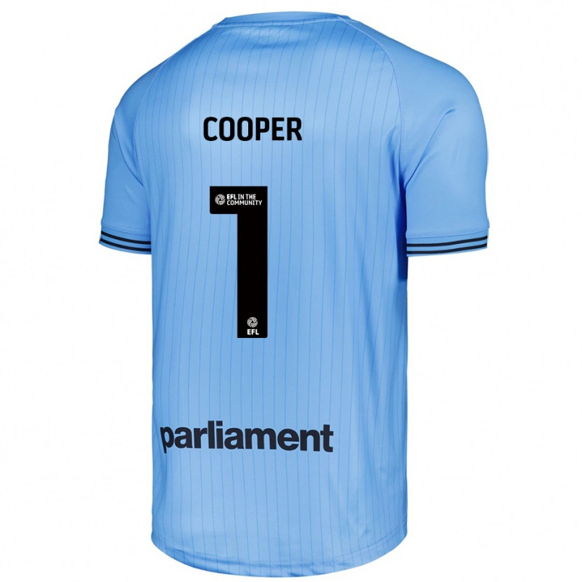 Danxen Hombre Camiseta Murphy Cooper #1 Azul Claro Cielo Portero Equipación 2025/26 La Camisa