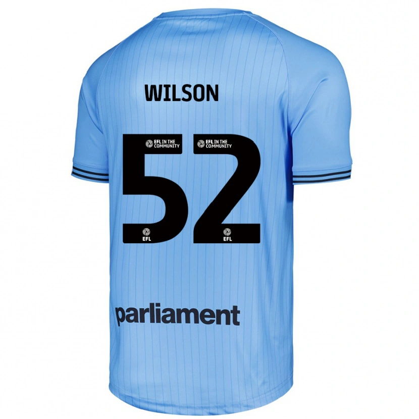 Danxen Hombre Camiseta Aston Wilson #52 Azul Claro Cielo Portero Equipación 2025/26 La Camisa